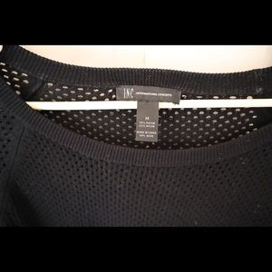 INC Black quarter sleeve sweater